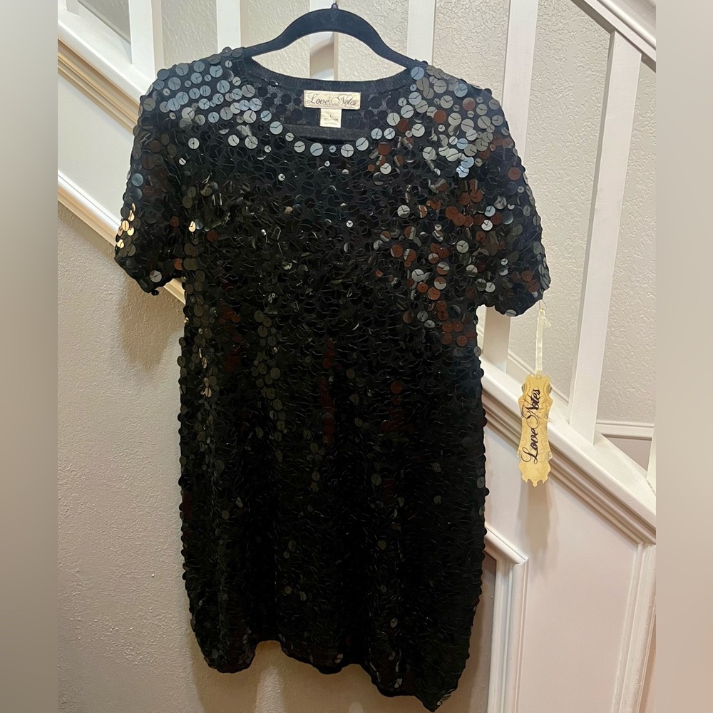 NWT black sequin dress by Love Notes